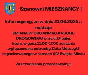 Zmiana w organizacji ruchu drogowego