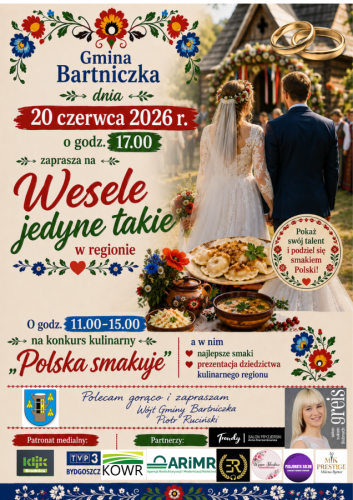 Zaproszenie na wesele w Gminie Bartniczka