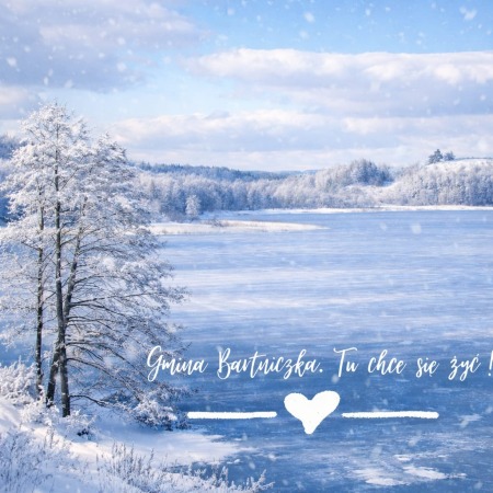 Zima jezioro samińskie